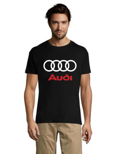 Audi Black and Red pánské triko černé 3XL