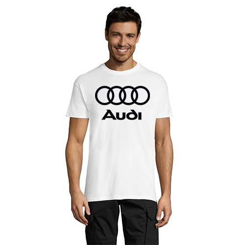 Audi Black pánské tričko bílé 2XS