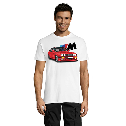 BMW E30 With M pánské tričko bílé XL