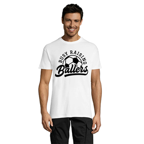 Busy Raising Ballers pánské triko bílé 2XL