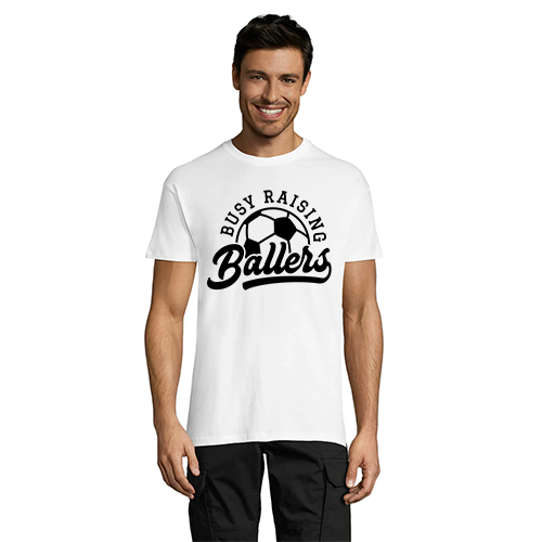 Busy Raising Ballers pánské triko bílé 2XS