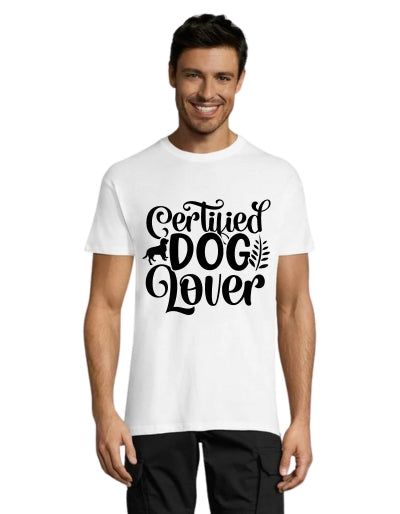 Certified Dog Lover pánské tričko bílé 2XL