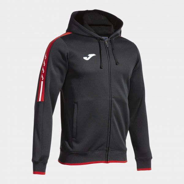 OLIMPIADA ZIP-UP HOODIE mikina černá červená 3XS