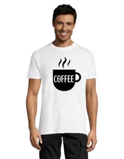 Coffee 2 pánské tričko bílé L