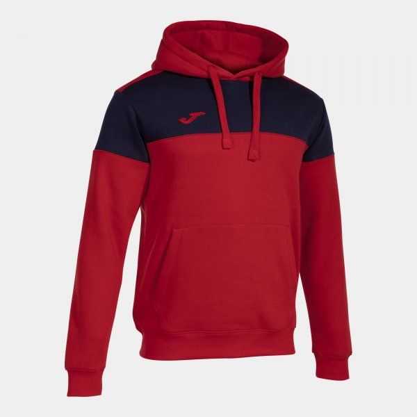 CREW V HOODIE mikina red navy 2XS