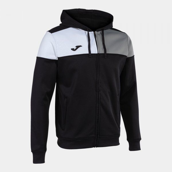 CREW V ZIP-UP HOODIE mikina černá S