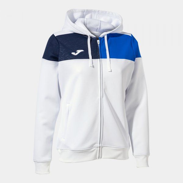 CREW V ZIP-UP HOODIE WHITE ROYAL 2XL