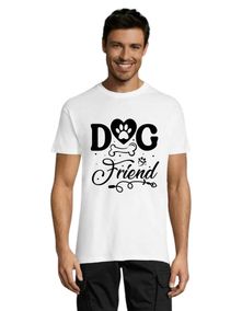 Dog friend pánské tričko bílé 2XS