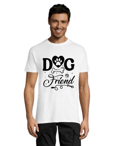 Dog friend pánské tričko bílé L