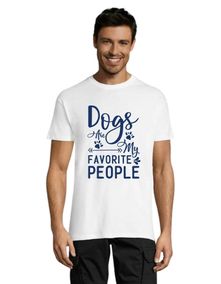 Dog's are my favorite people pánské tričko bílé 2XS