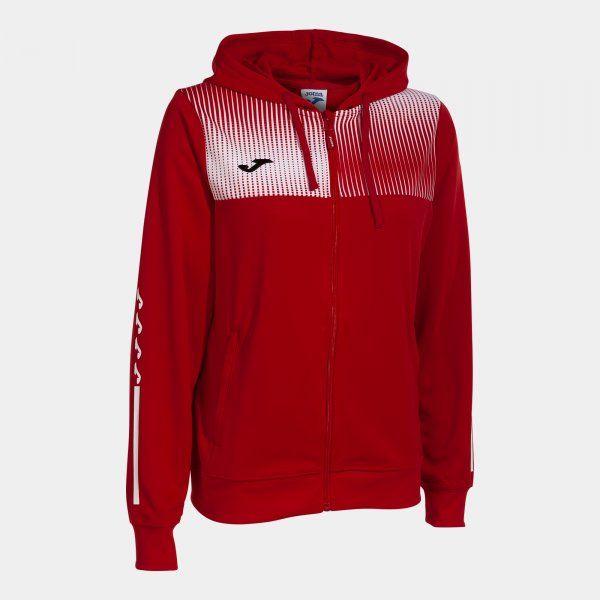 ECO SUPERNOVA ZIP-UP HOODIE mikina červená bílá 2XS