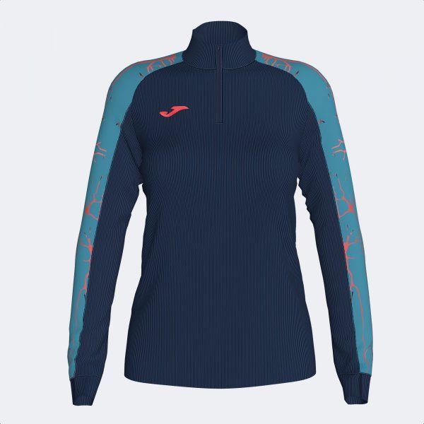 ELITE IX SWEATSHIRT dlouhé tričko navy tyrkysová 2XS