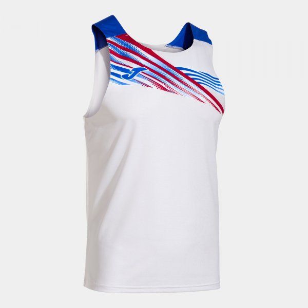 ELITE X SLEEVELESS SHIRT sportovní tílko bílá azurová 2XL