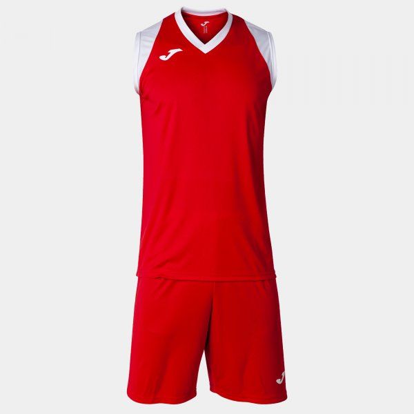 FINAL II TWO-PIECE SET basketbalový set červená bílá 2XL