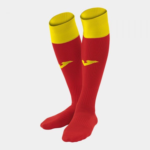 CALCIO 24 FOOTBALL SOCKS (4 PCS) štulpny / ponožky červená žlutá S17