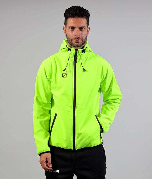 GIUBBOTTO SOFT SHELL bunda fluo žlutá/černá 2XS