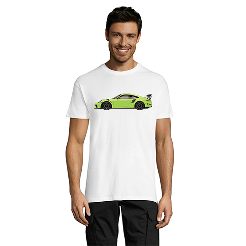 Green Porsche pánské tričko bílé S