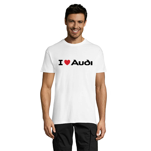 Love Audi pánské triko bílé 3XL
