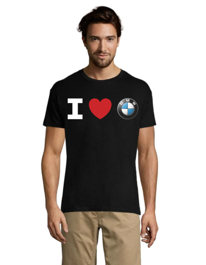 I LOVE BMW pánské triko černé 2XL