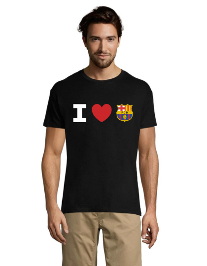 I Love FC Barcelona pánské triko černé 3XS