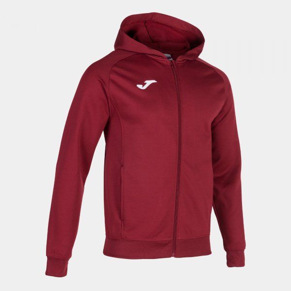 MENFIS HOODED JACKET mikina bordó 5XS