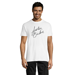 Justin Bieber Signature pánské tričko bílé 4XS