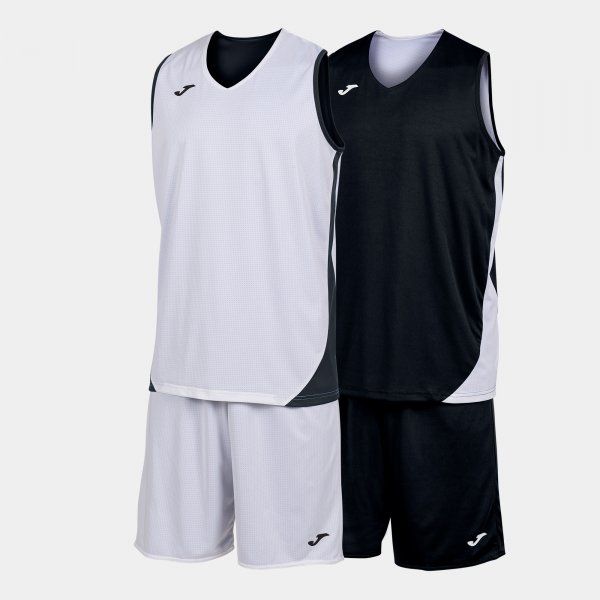 KANSAS TWO-PIECE SET basketbalový set černá bílá 2XS