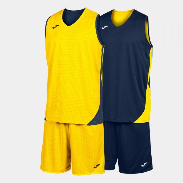 KANSAS TWO-PIECE SET basketbalový set navy žlutá XS