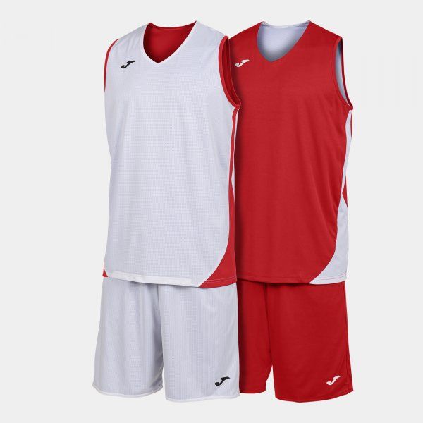 KANSAS TWO-PIECE SET basketbalový set červená bílá 2XL