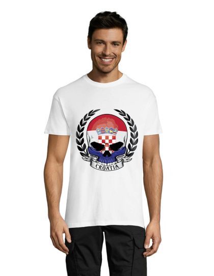 Lebka Croatia pánské triko bílé 4XL