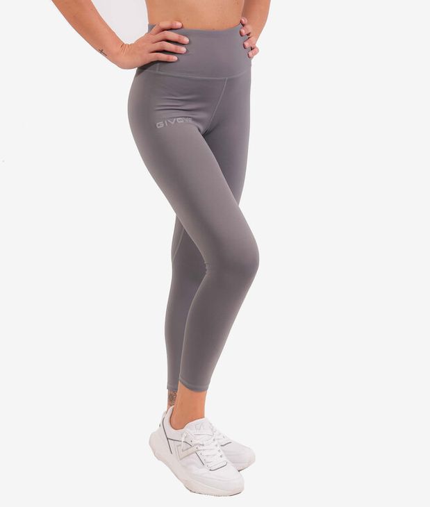 LEGGINGS BASIC běžecké kalhoty tmavě šedá 2XL