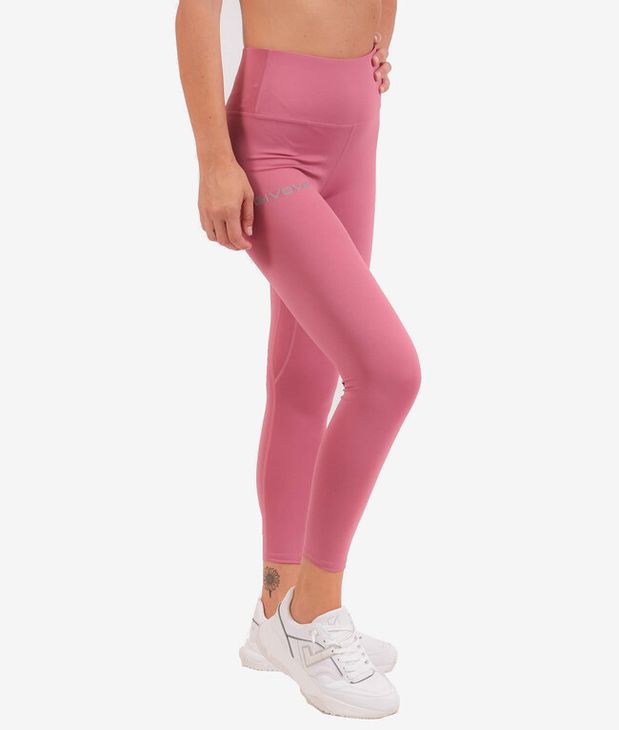 LEGGINGS BASIC běžecké kalhoty starorůžová 2XL