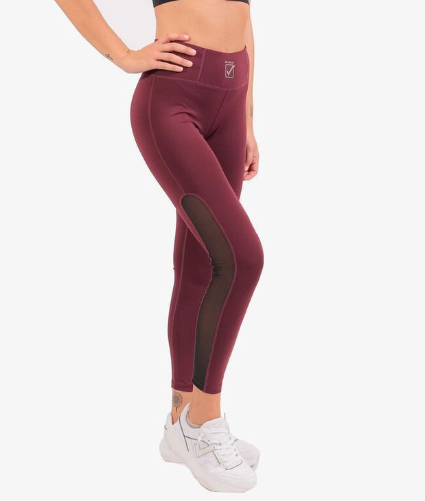 LEGGINGS MOON běžecké kalhoty černá/třešňová L