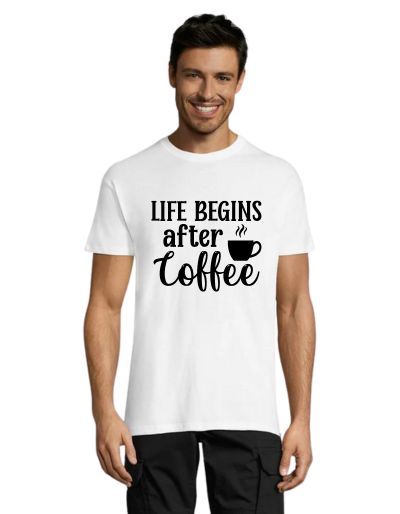 Life begins after Coffee pánské triko černé 3XL