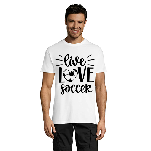 Live Love Soccer pánské tričko bílé 2XL