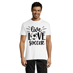 Live Love Soccer pánské tričko bílé M