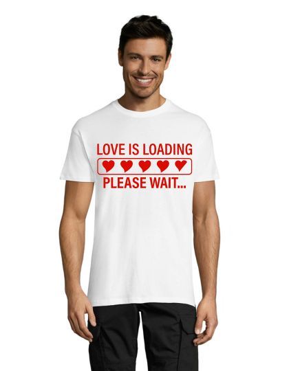 Love is Loading pánské tričko bílé 2XS