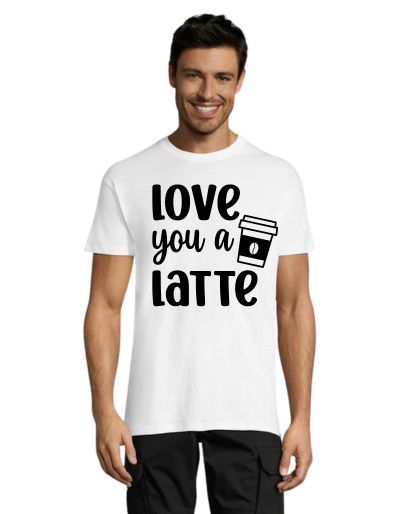 Love you a latte pánské tričko bílé 2XL