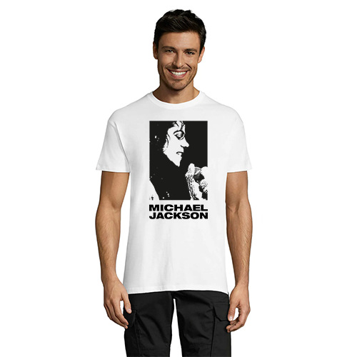 Michael Jackson Face pánské tričko bílé 3XL