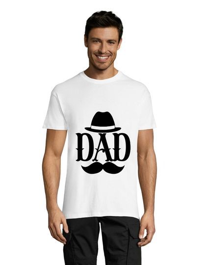 Moustache Dad pánské tričko bílé XL