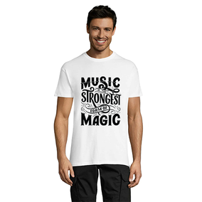 Music is the strongest form of magic pánské tričko bílé 4XL