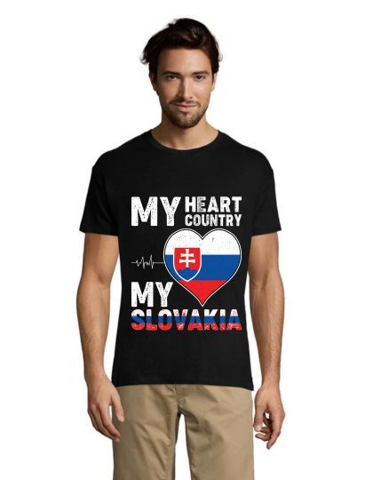 My hearth, my Slovakia pánské triko bílé 2XL