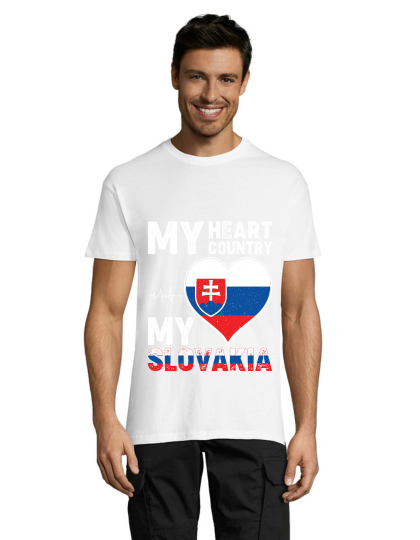 My hearth, my Slovakia pánské triko černé 3XS