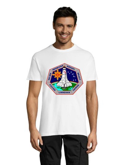 NASA badge pánské tričko bílé XL