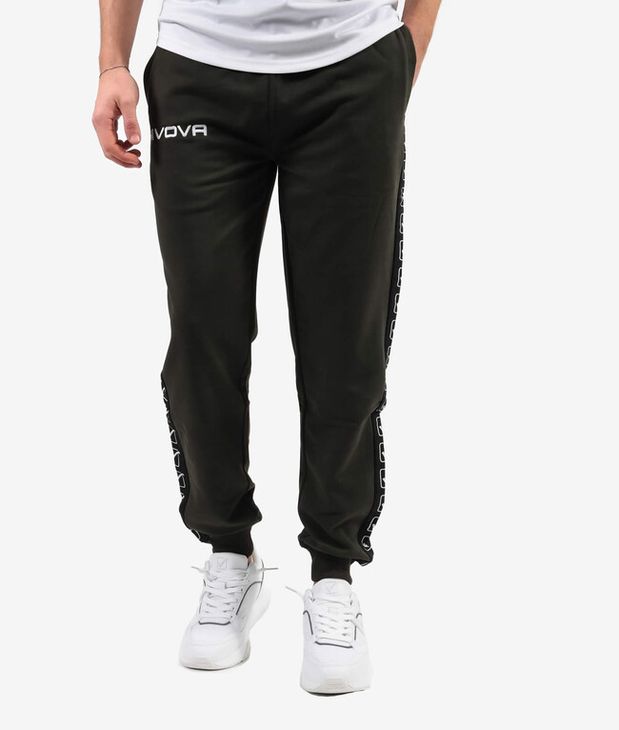 PANTALONE TERRY BAND tepláky vojenská zelená L