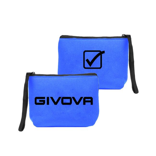 POCHETTE NEOPRENE 19*15*6 taška azurová modrá/černá UNICA