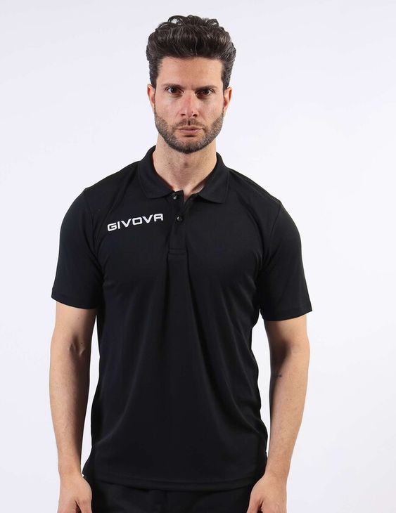 POLO POCKET IN MESH NERO Tg. 2XS