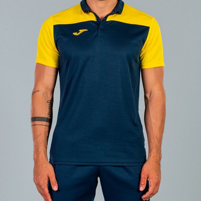 POLO SHIRT HOBBY II NAVY-YELLOW S/S 3XL