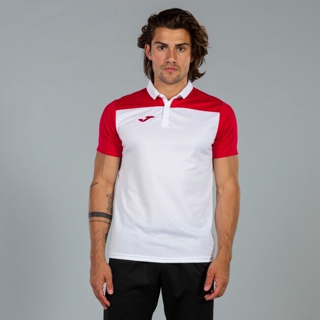 HOBBY II SHORT SLEEVE POLO polo triko bílá červená 2XS