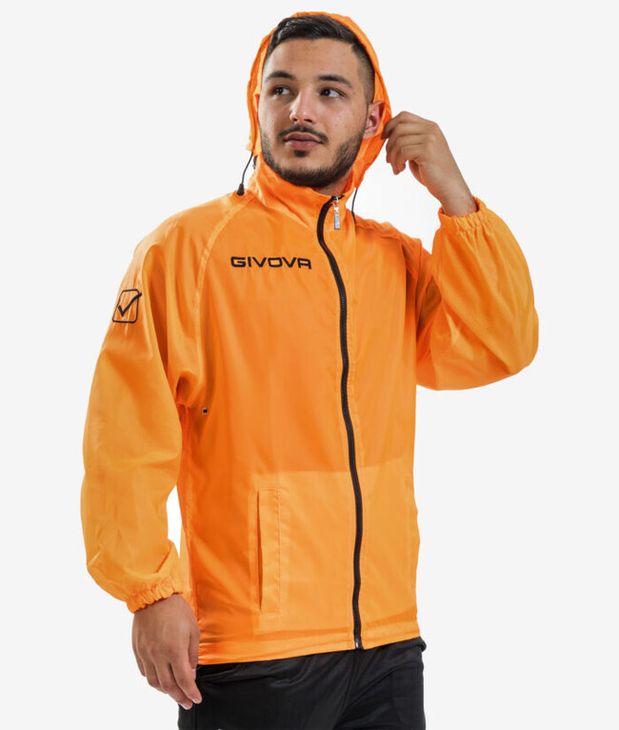 RAIN BASICO bunda fluo oranžová 2XL